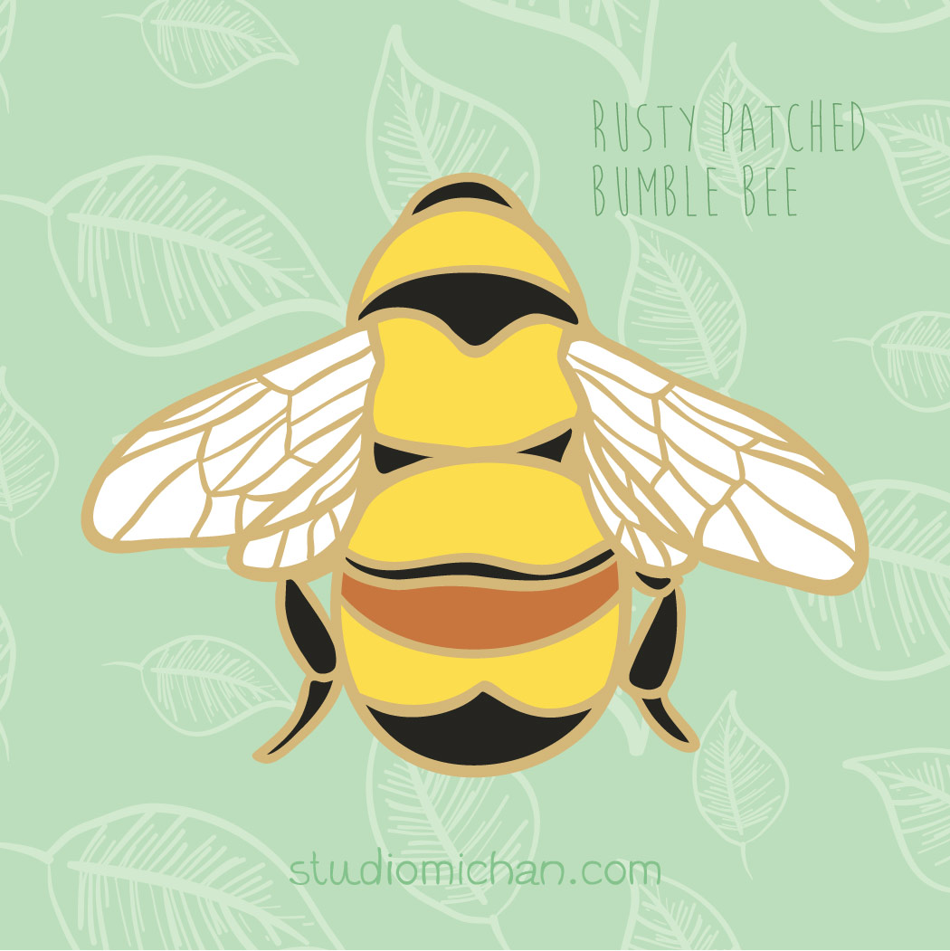 Studio Michan - Rusty Patched Bumble Bee